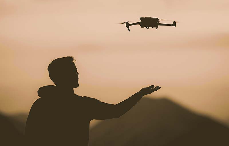 Drone aerial coverage in action